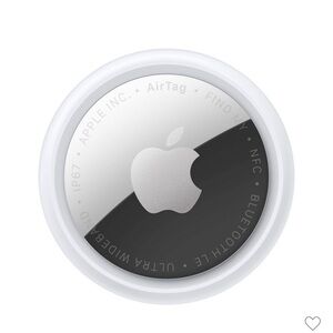 Apple AirTag with Sleek Silver and White Finish